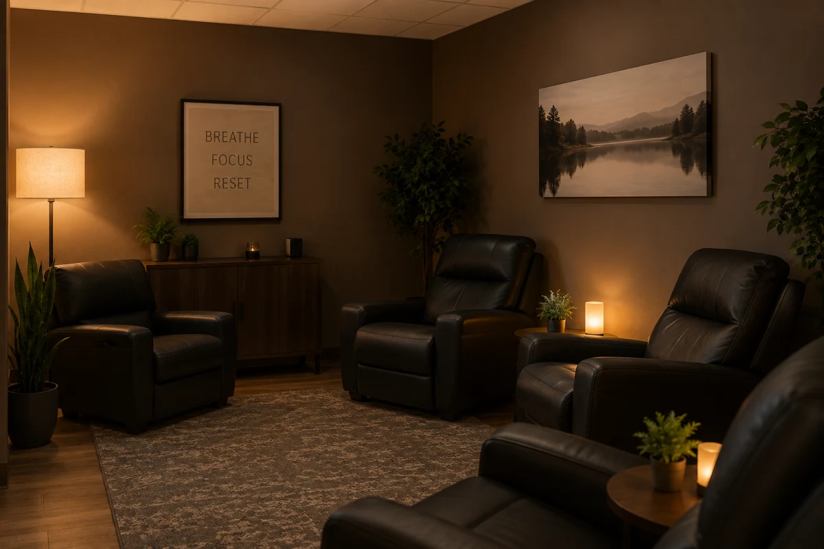 The United Community Wellness Wellness Room — a calm space with comfortable seating